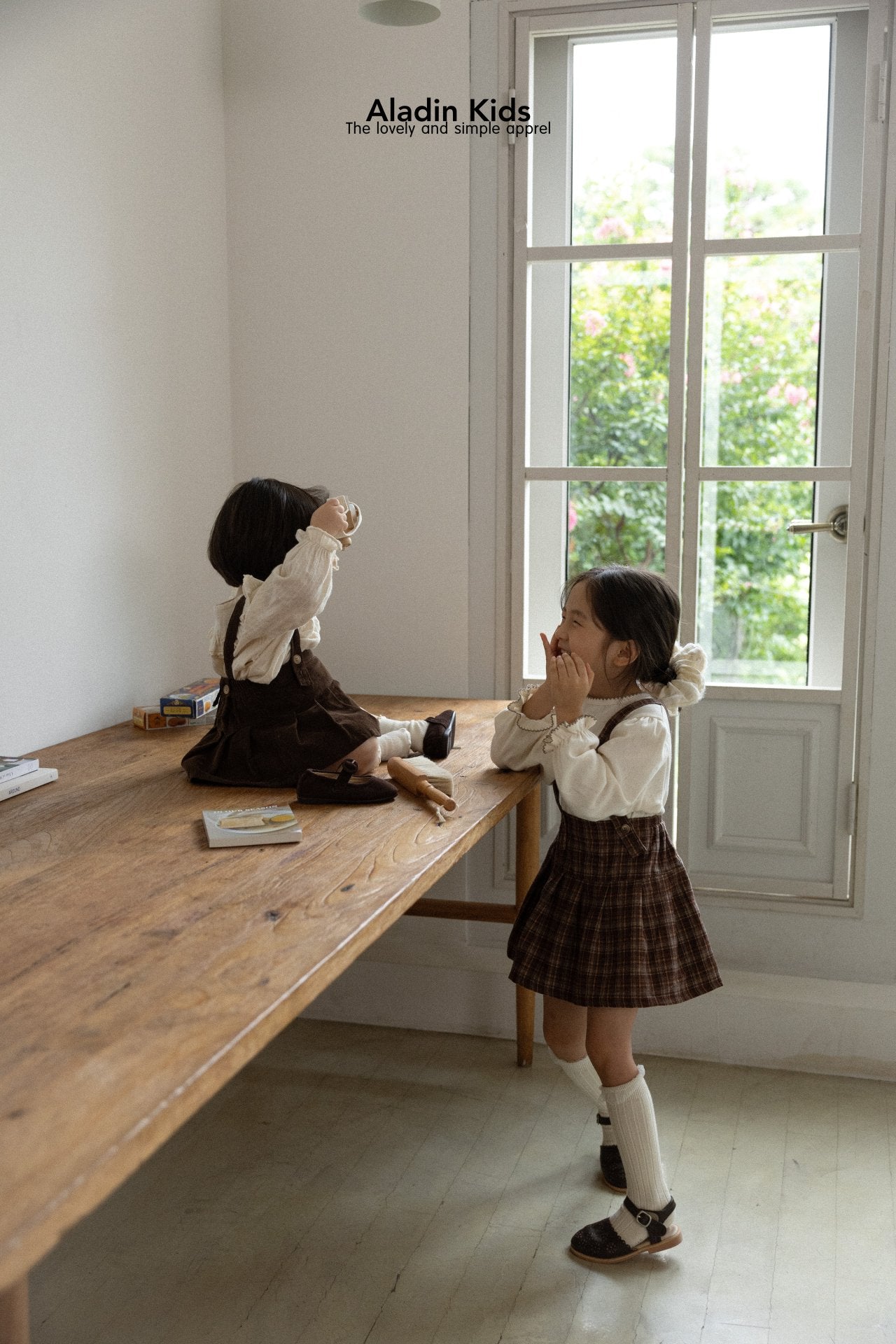 ［aladin］Pleats suspender skirt