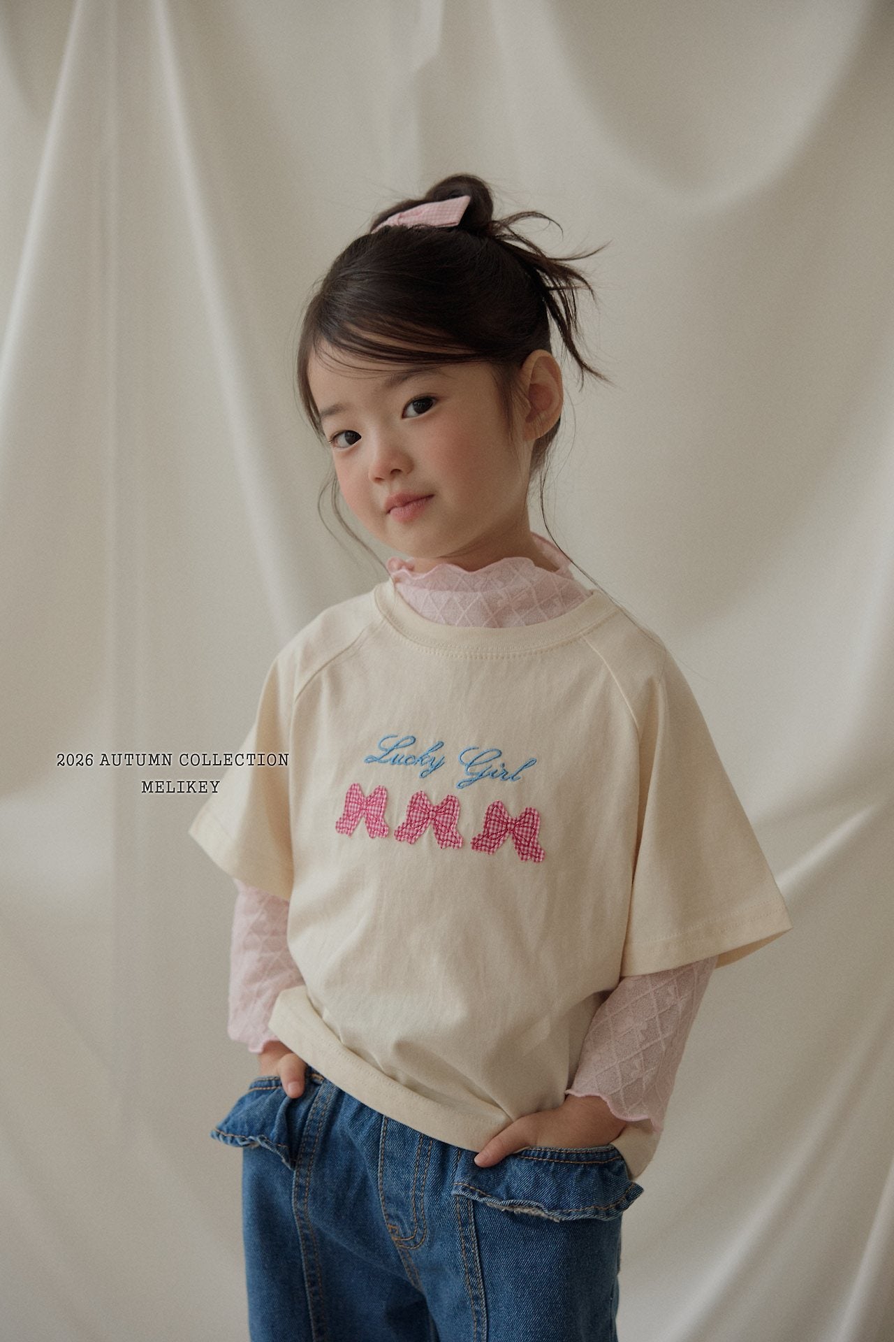 ［Melikey］Frill pocket denim pants