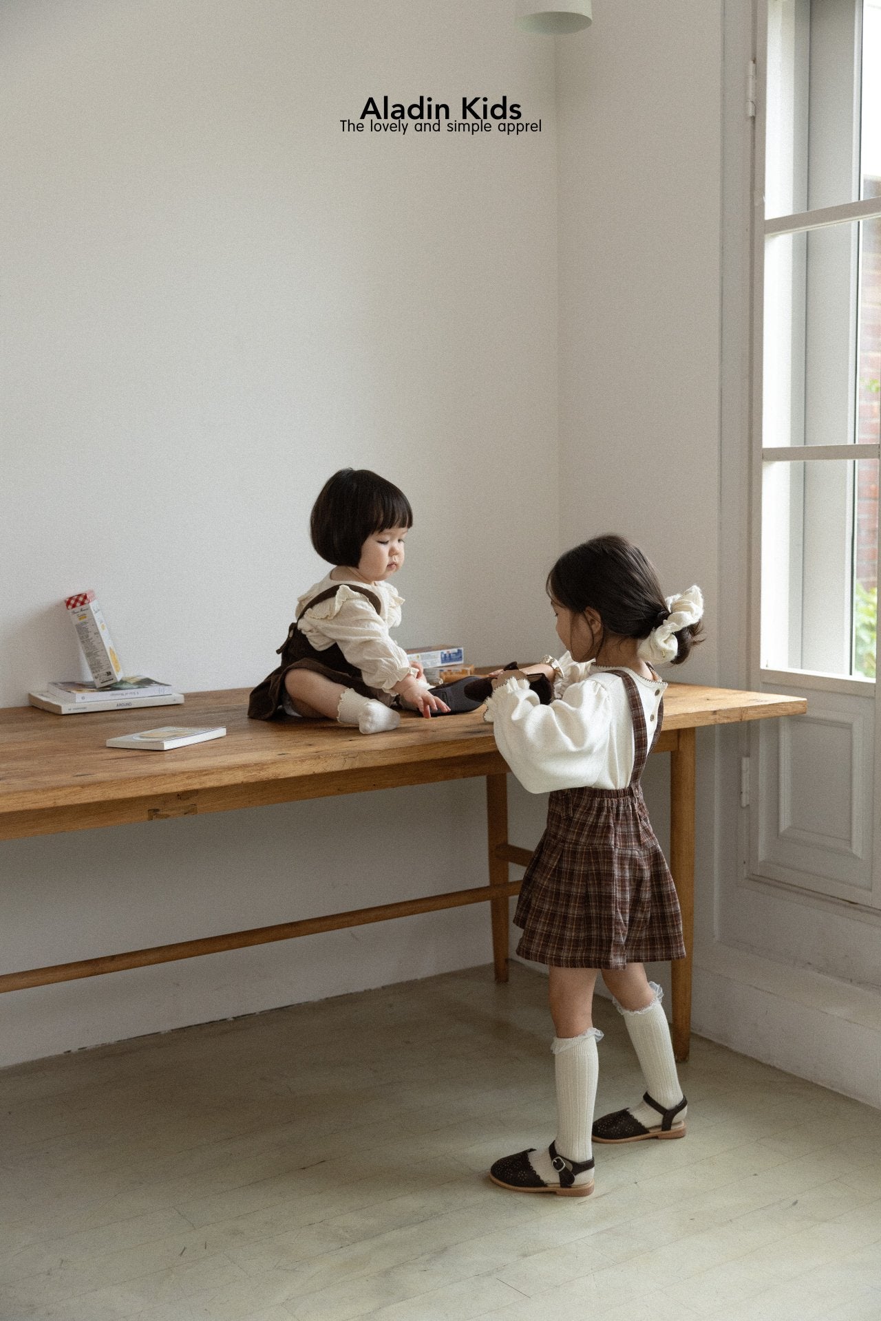 ［aladin］Pleats suspender skirt