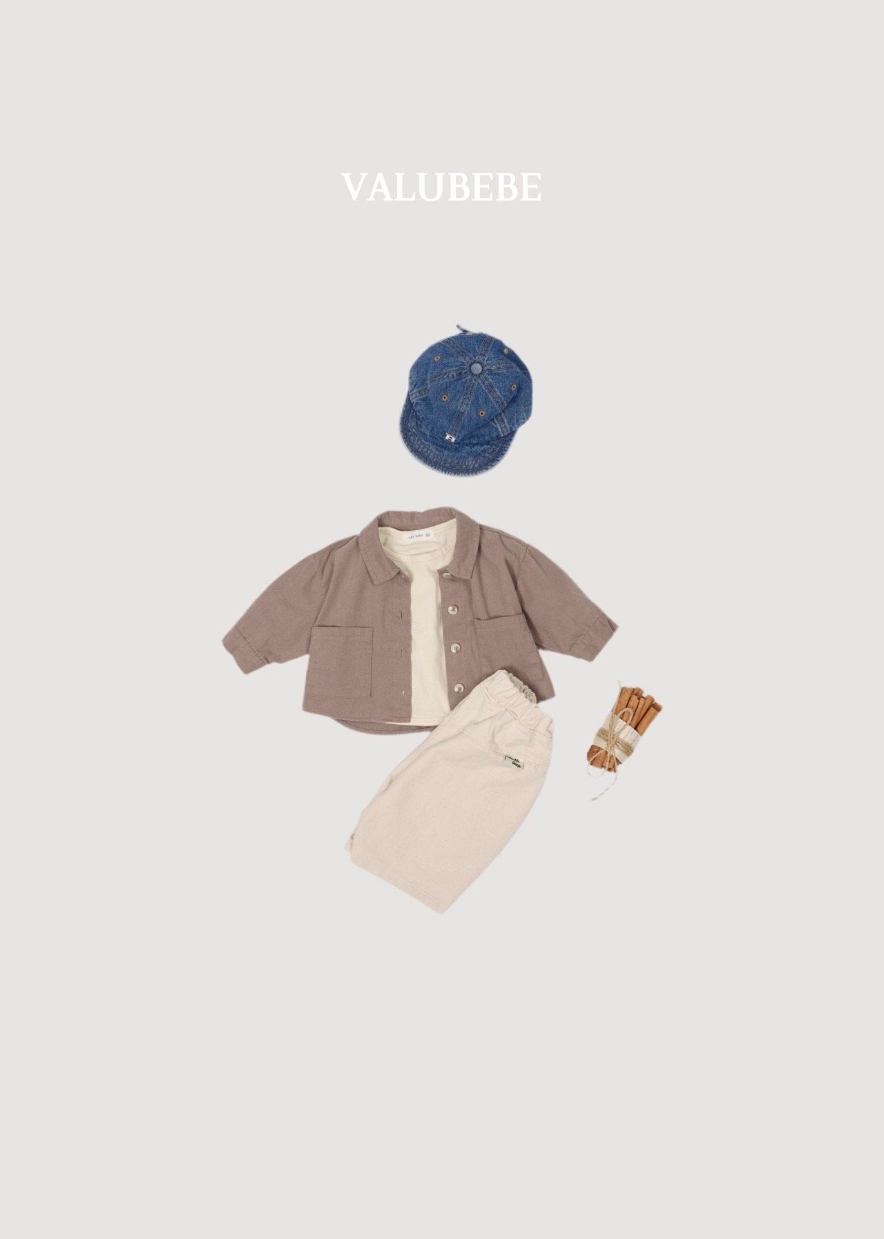 ［valubebe］Basic button tee