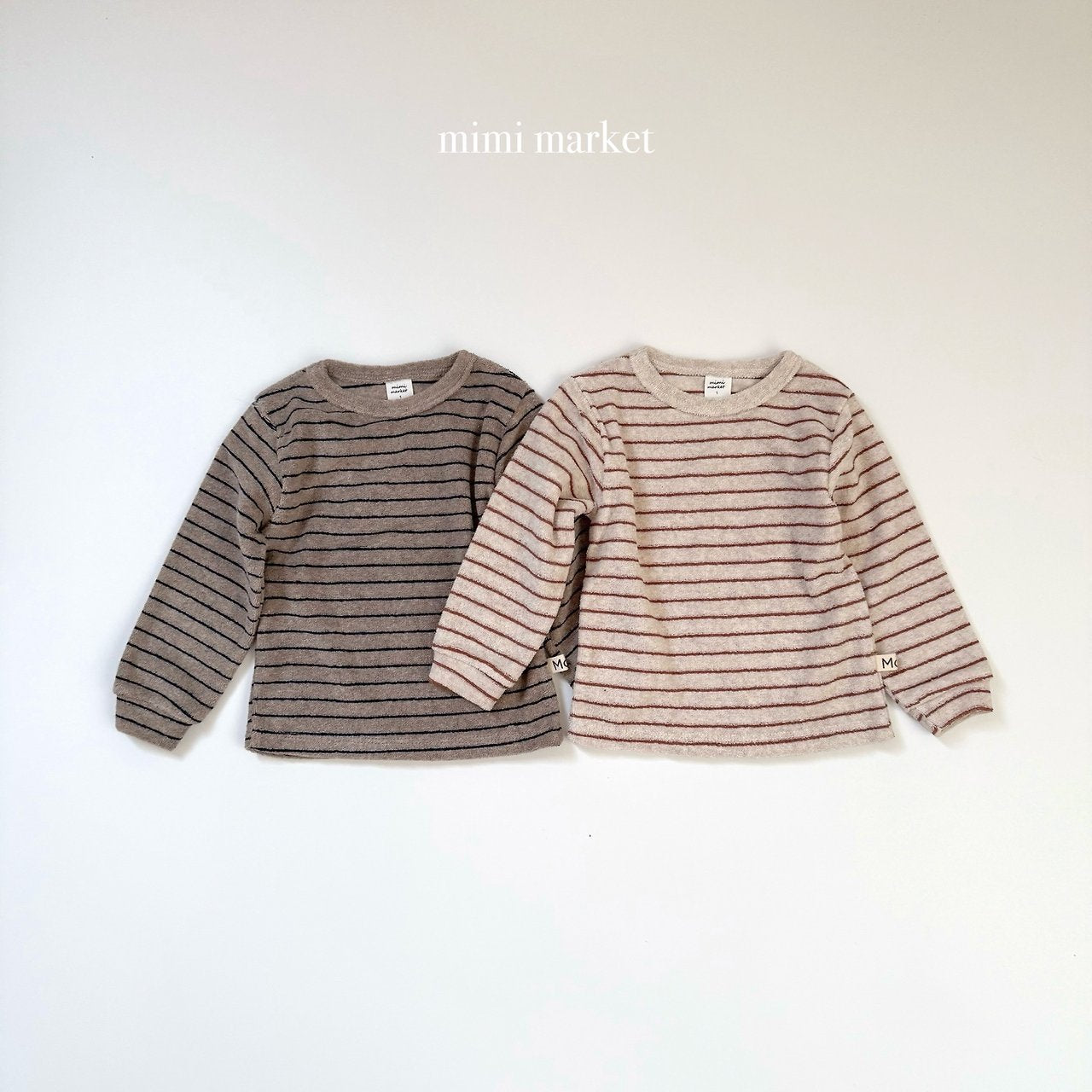 [mimi market] Stripe terry tops