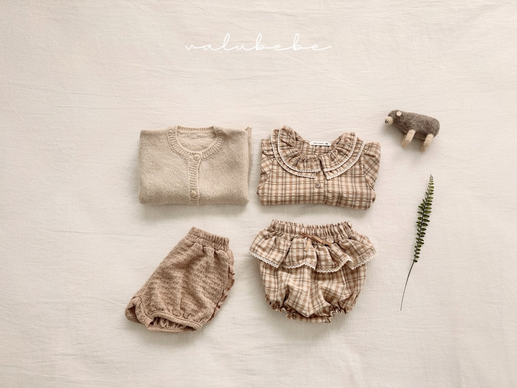 ［valubebe］Petit check frill blouse (baby)