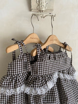 ［Anne shirley］Modern check one-piece
