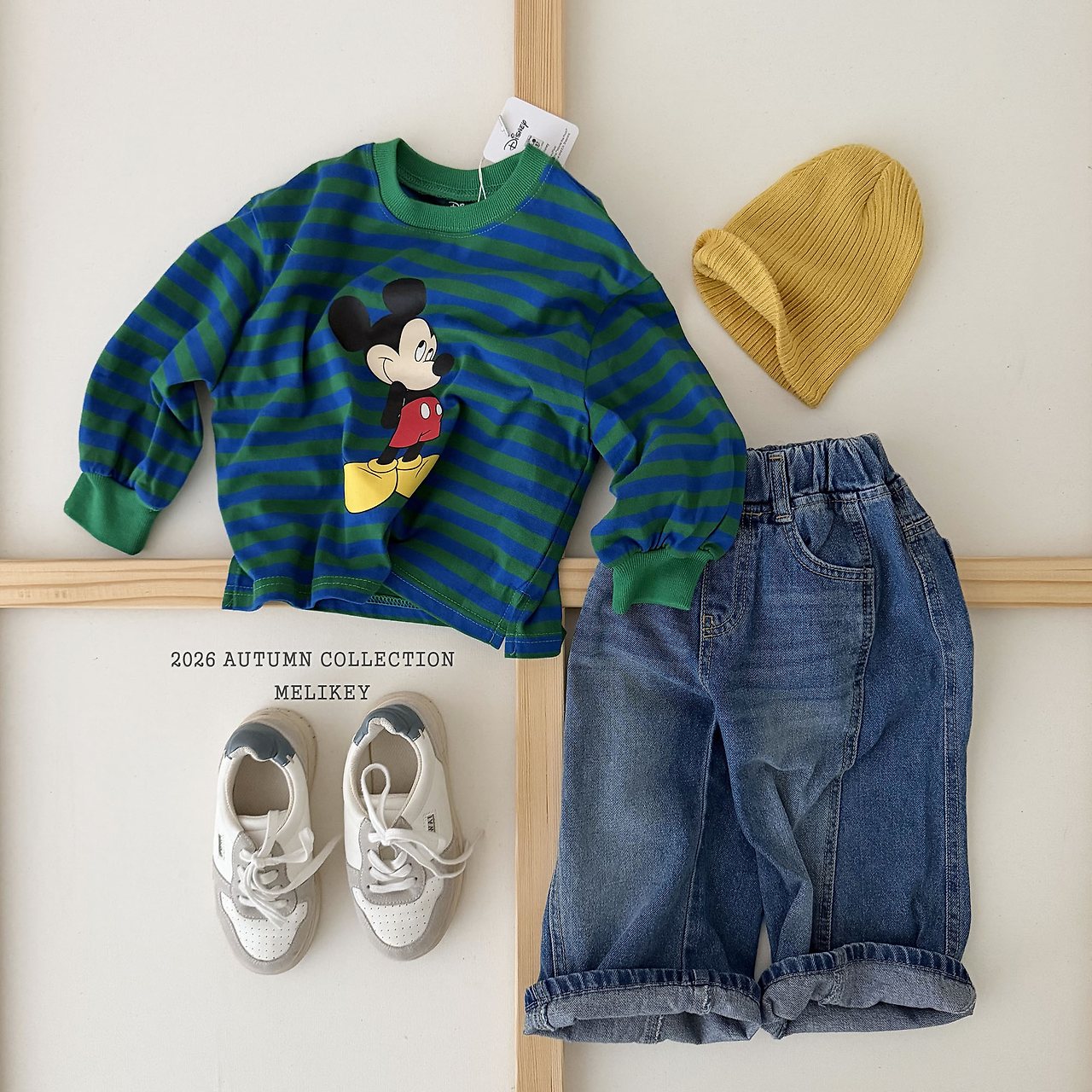［Melikey］Wide denim pants