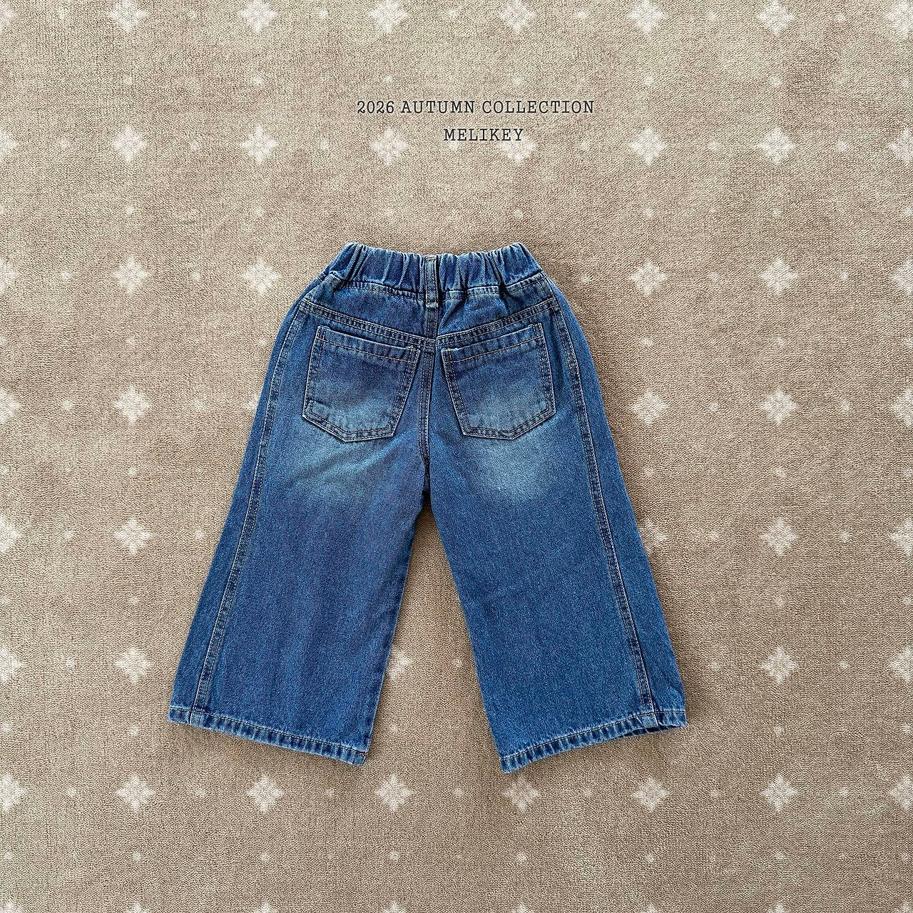 ［Melikey］Wide denim pants
