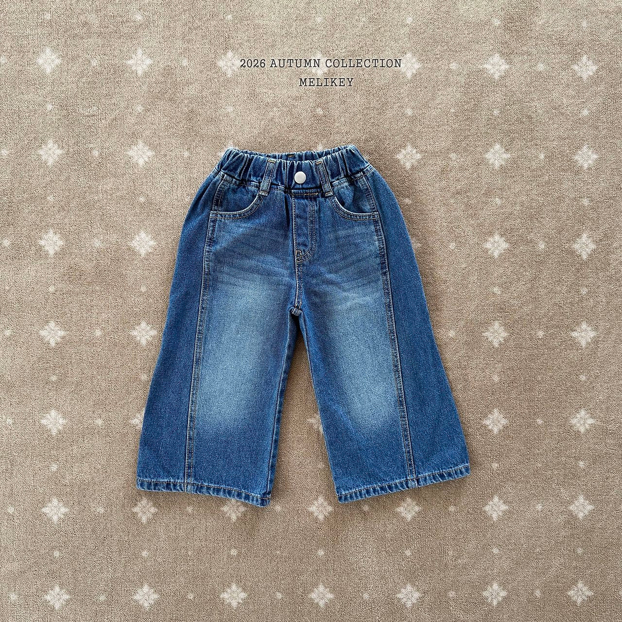 ［Melikey］Wide denim pants