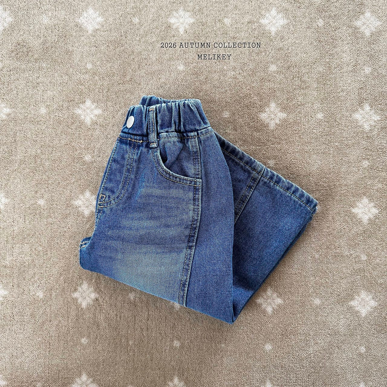 ［Melikey］Wide denim pants