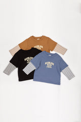 ［The beige］Layered Sleeve Tee