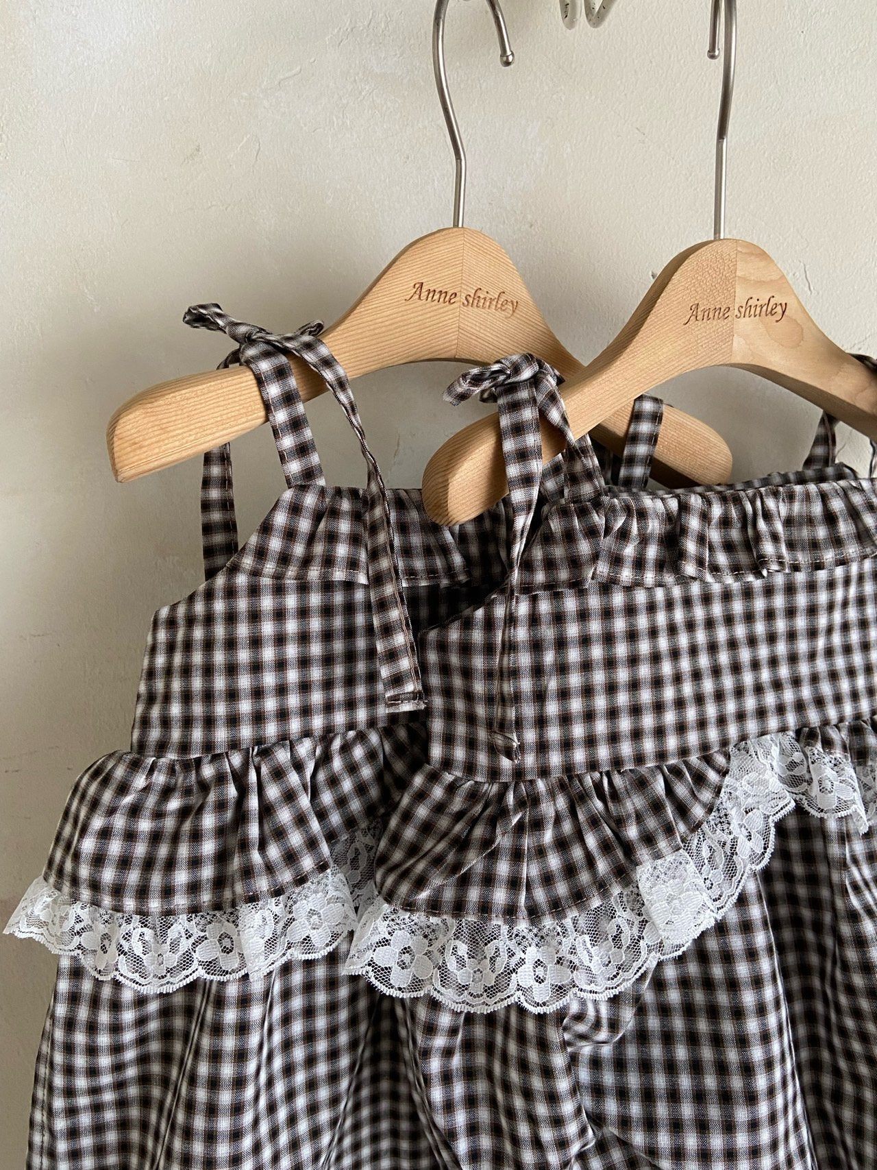 ［Anne shirley］Modern check one-piece