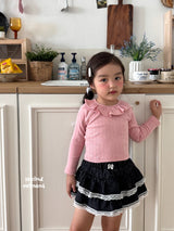 ［second moment］Frill collar rib tops