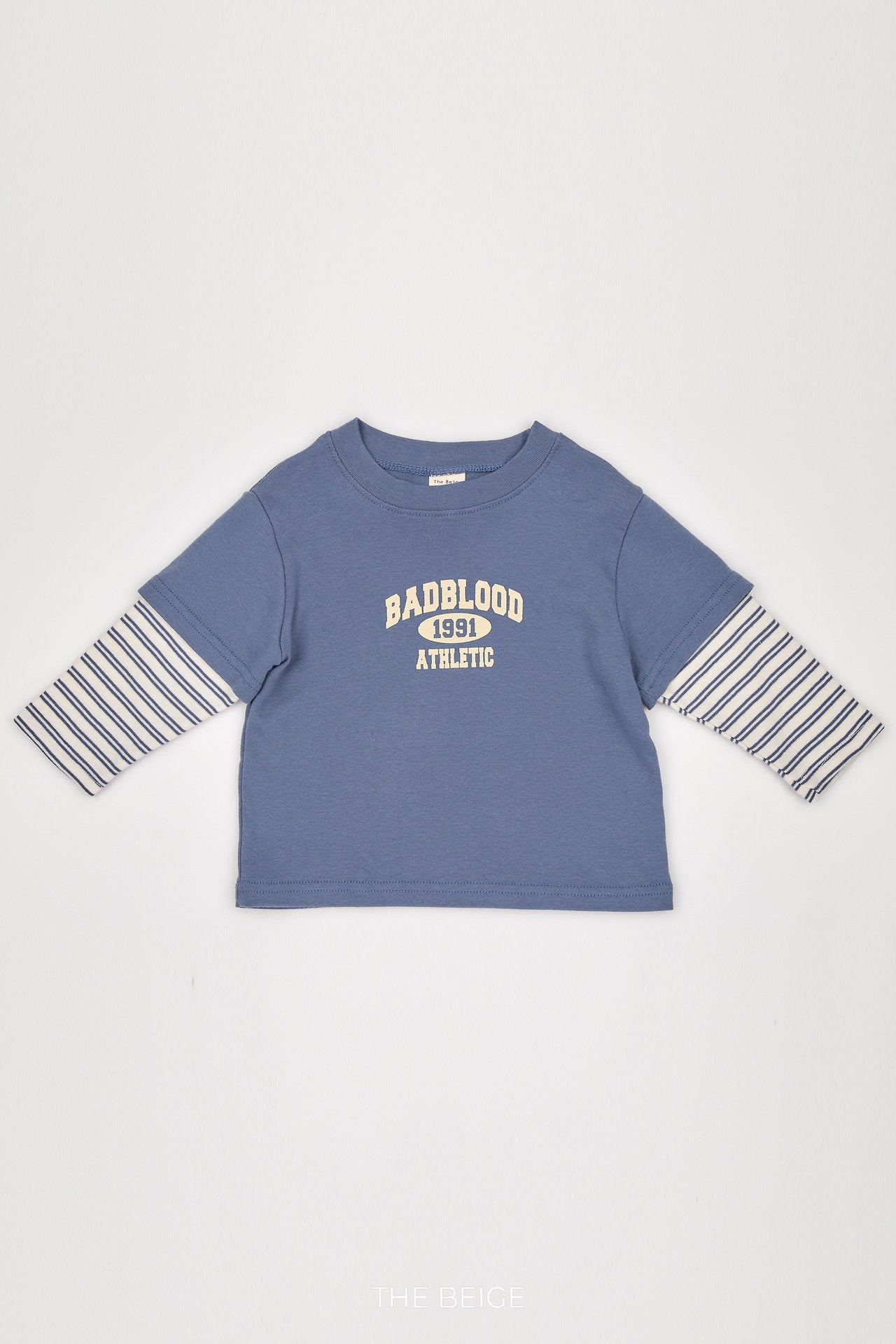 ［The beige］Layered Sleeve Tee