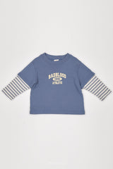 ［The beige］Layered Sleeve Tee