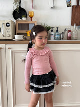 ［second moment］Frill collar rib tops