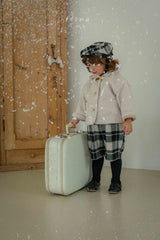 ［OREN］Brunel check suspender half pants