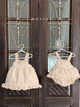 ［marron］Quilting frill one-piece