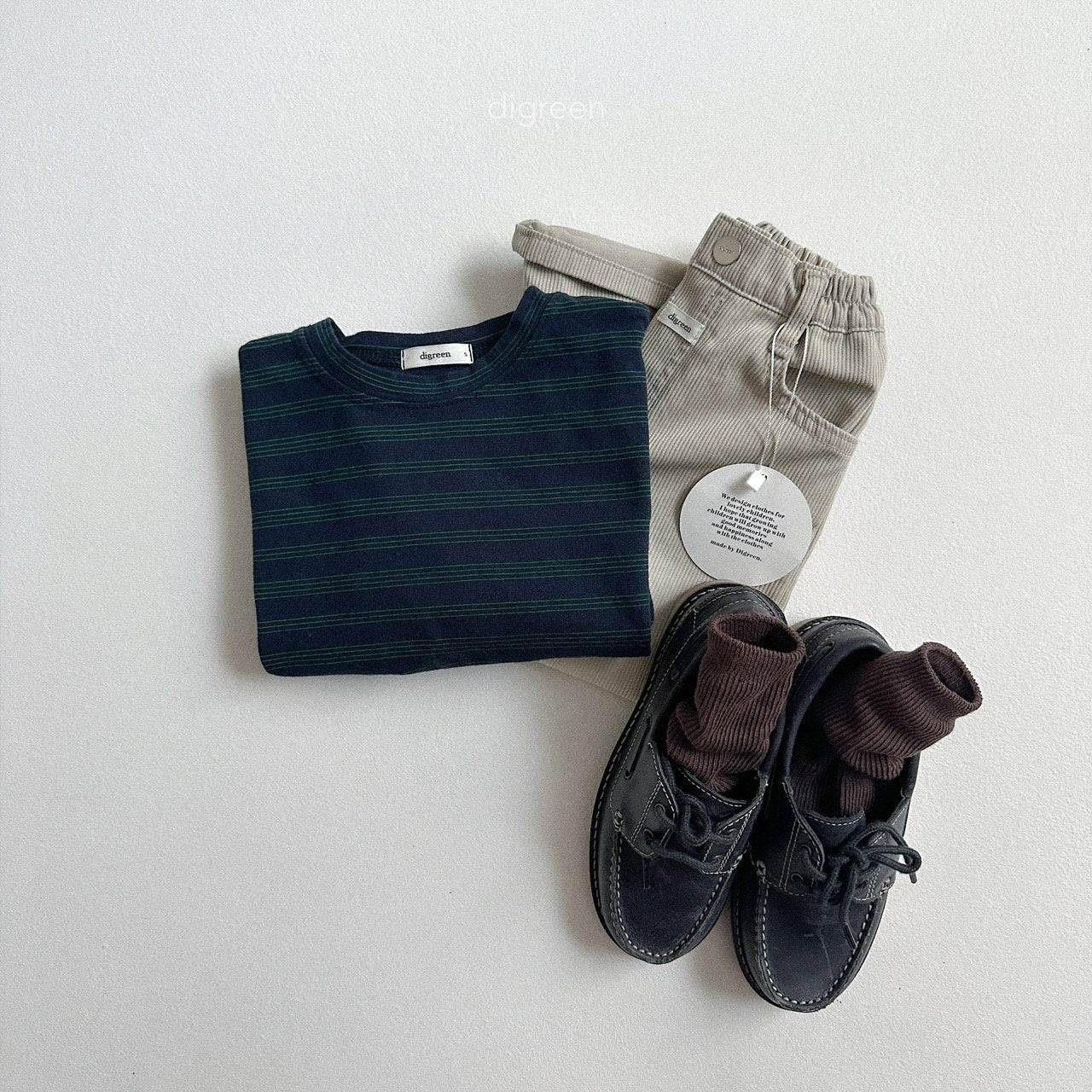 ［digreen］Pinstripe T-shirt