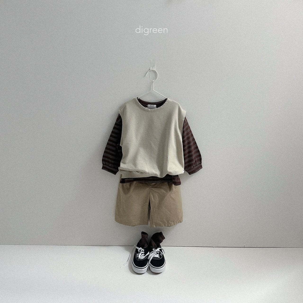 ［digreen］Pinstripe T-shirt
