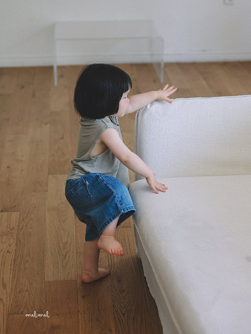 ［melmel］Brush denim pants