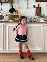 ［second moment］Frill collar rib tops