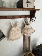 ［marron］Quilting frill one-piece