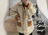 ［La.camel］Teddy reversible mouton jacket (mom)