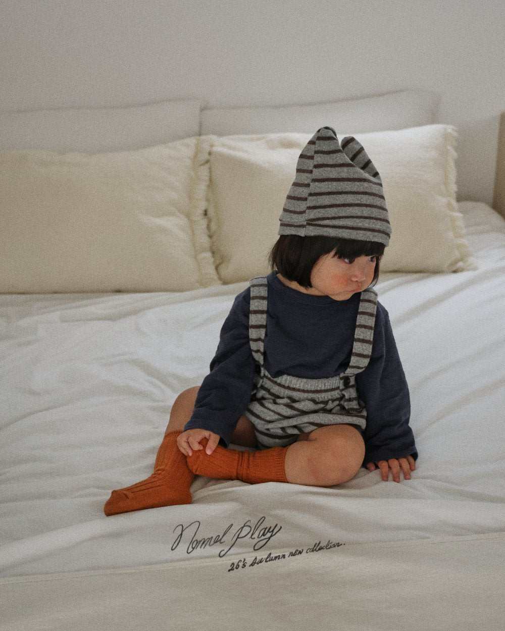 ［normalplay］Melody Stripe Kitty Hat