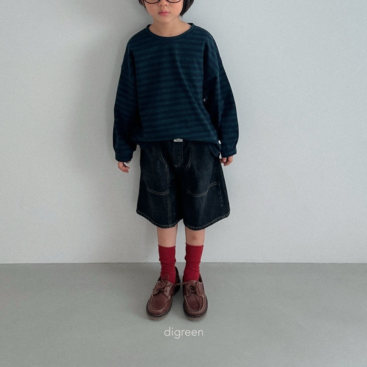 ［digreen］Pinstripe T-shirt