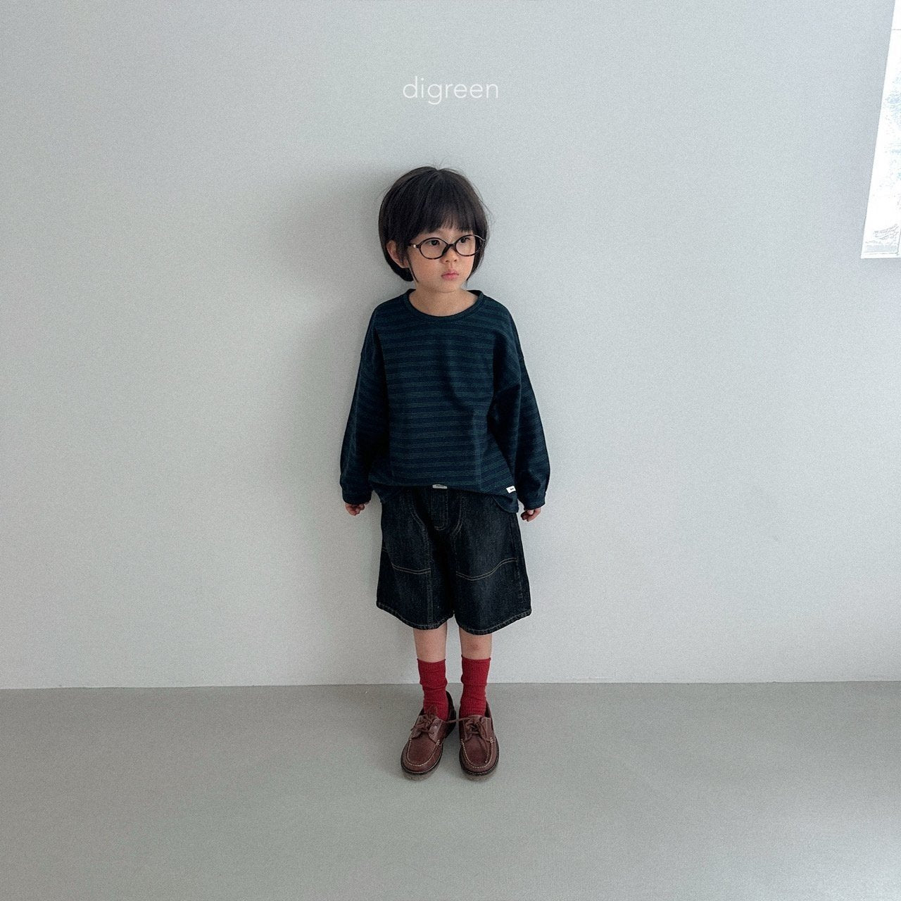 ［digreen］Pinstripe T-shirt