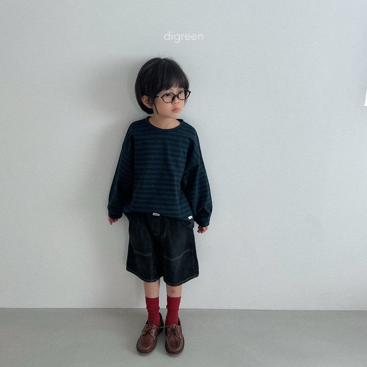 ［digreen］Pinstripe T-shirt