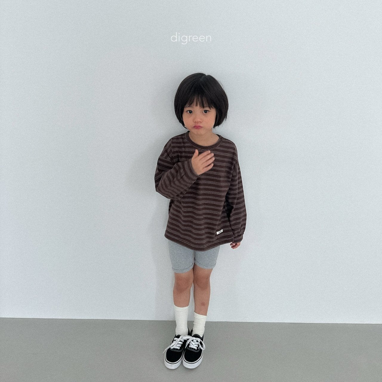 ［digreen］Pinstripe T-shirt