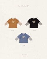 ［The beige］Layered Sleeve Tee