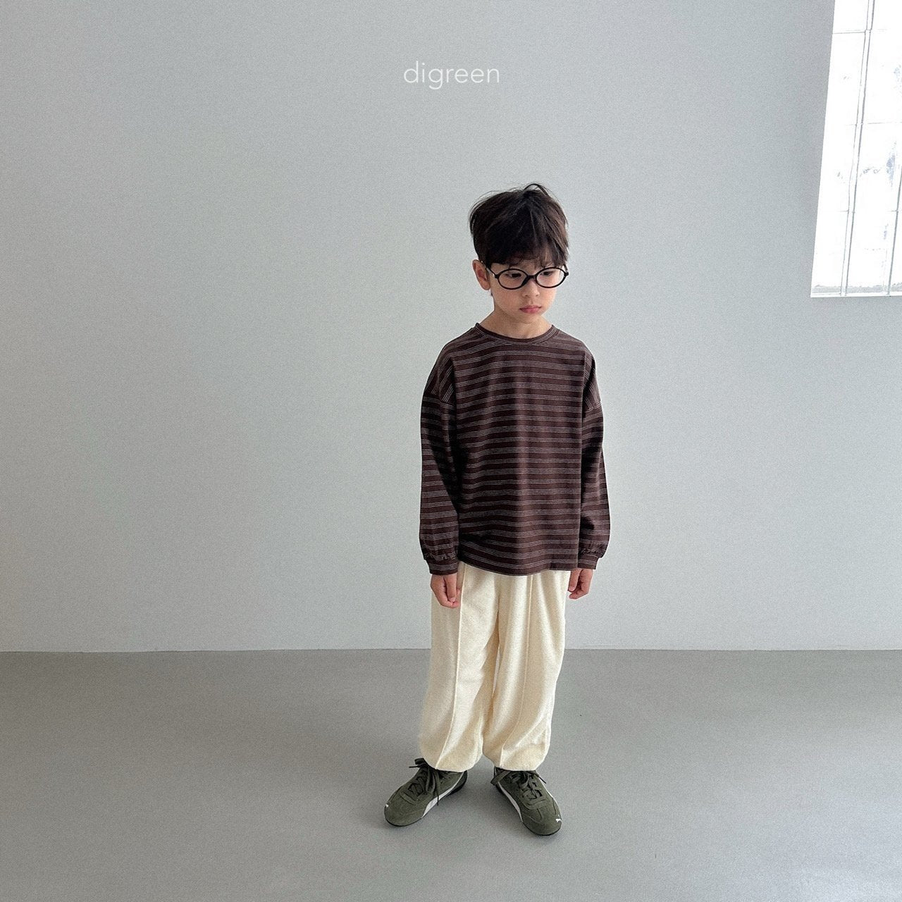 ［digreen］Pinstripe T-shirt
