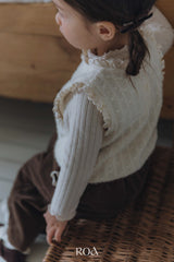 ［ROA］Knit lace vest
