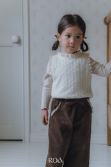 ［ROA］Knit lace vest