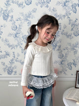 ［second moment］Frill collar rib tops