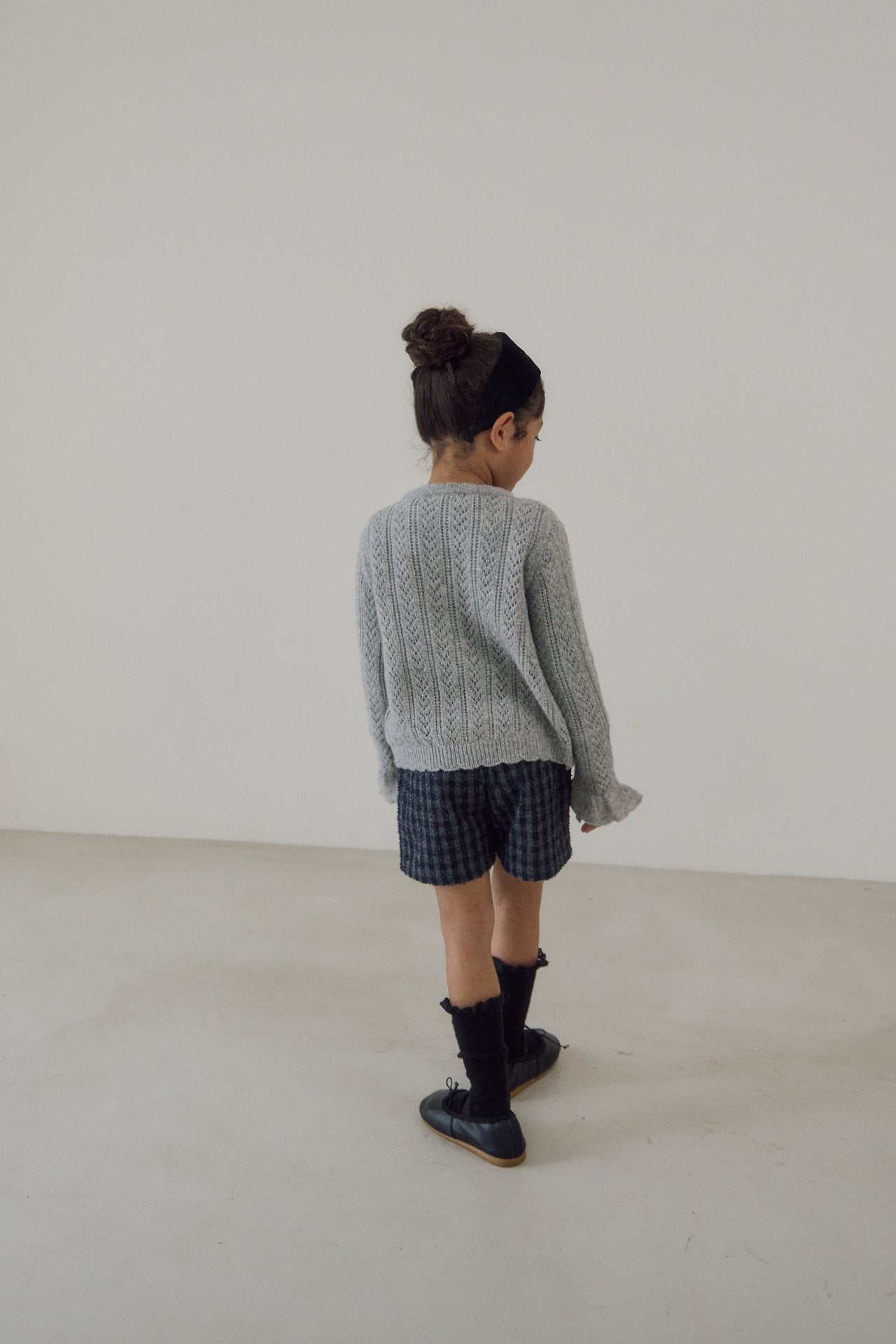 [soye] Momo check half pants