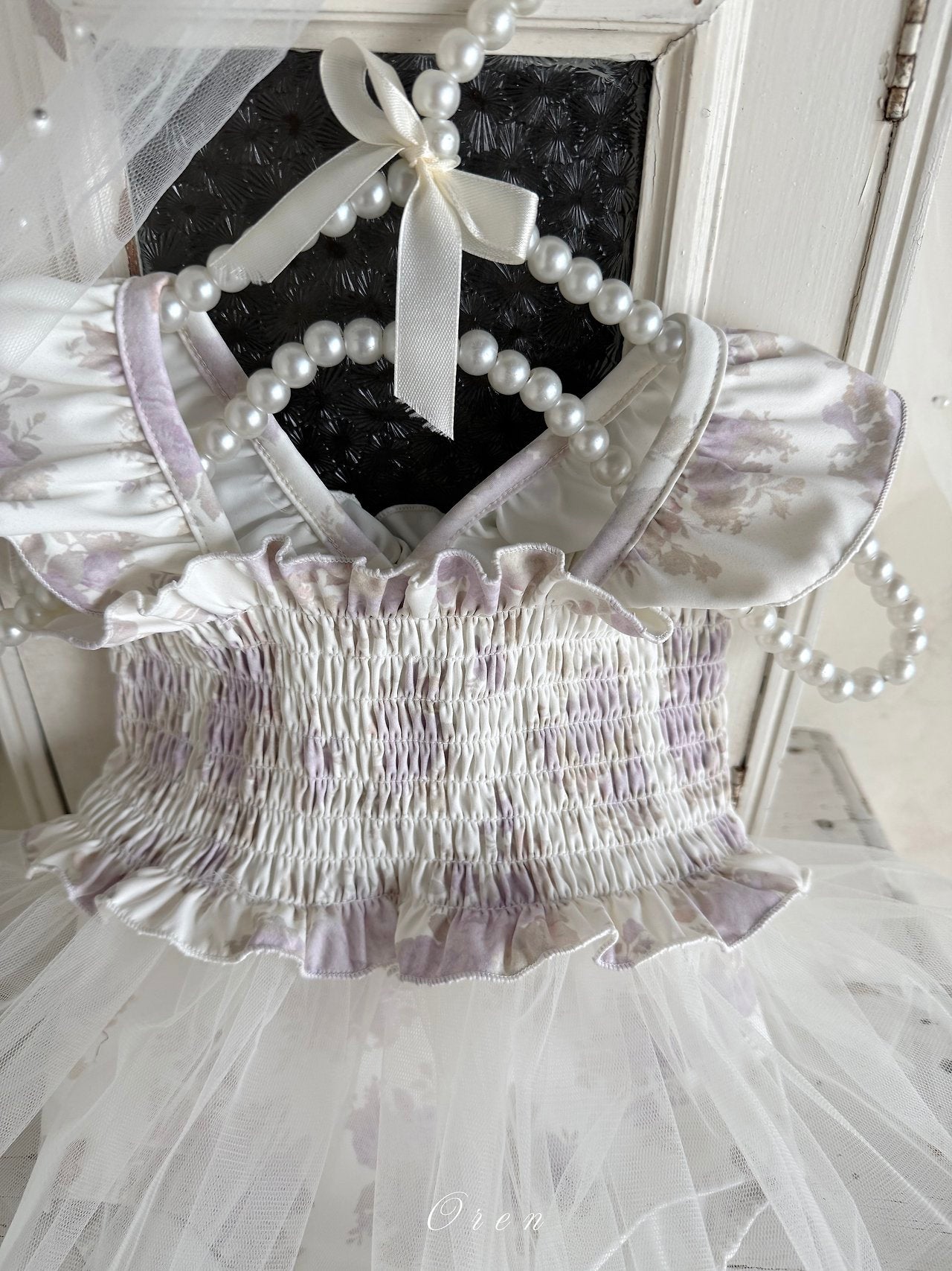 ［OREN］Flora tulle swim wear