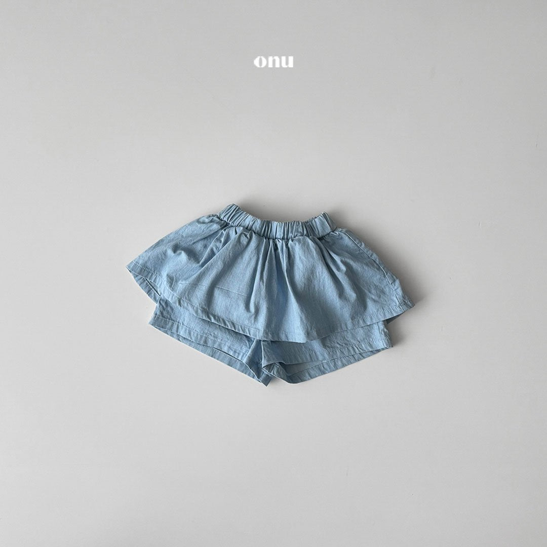 ［onu］Denim skirt pants