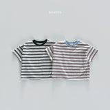 ［Bonito］Point neck stripe tee