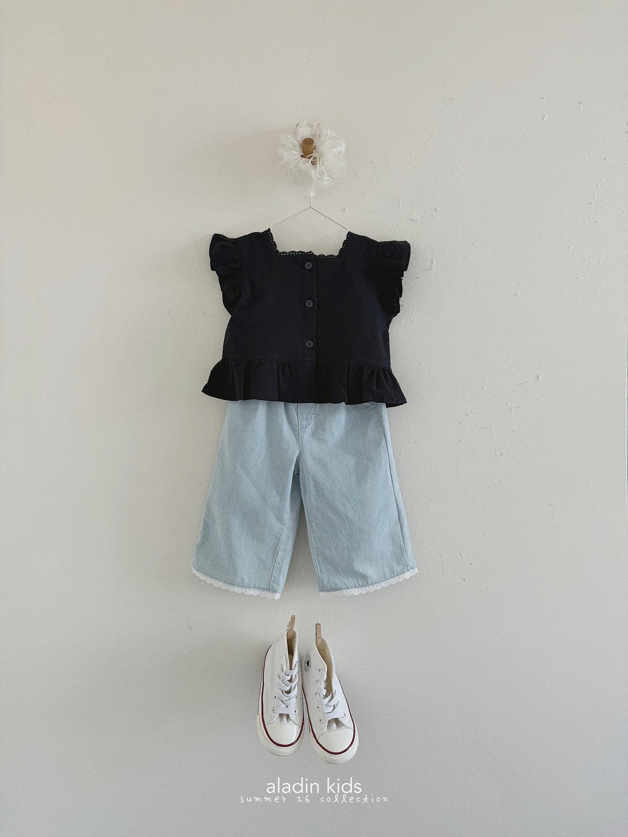 ［aladin］Lace square blouse