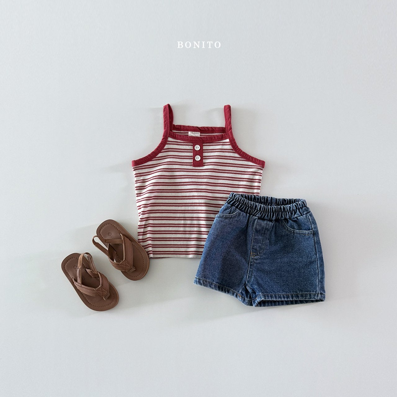 ［Bonito］Stripe sleeveless tee