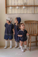 ［OREN］Marinette marine rompers