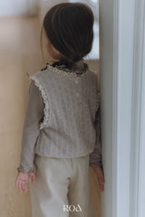 ［ROA］Knit lace vest