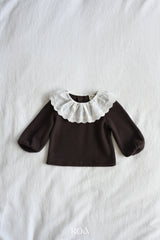 ［ROA］Lace collar tops
