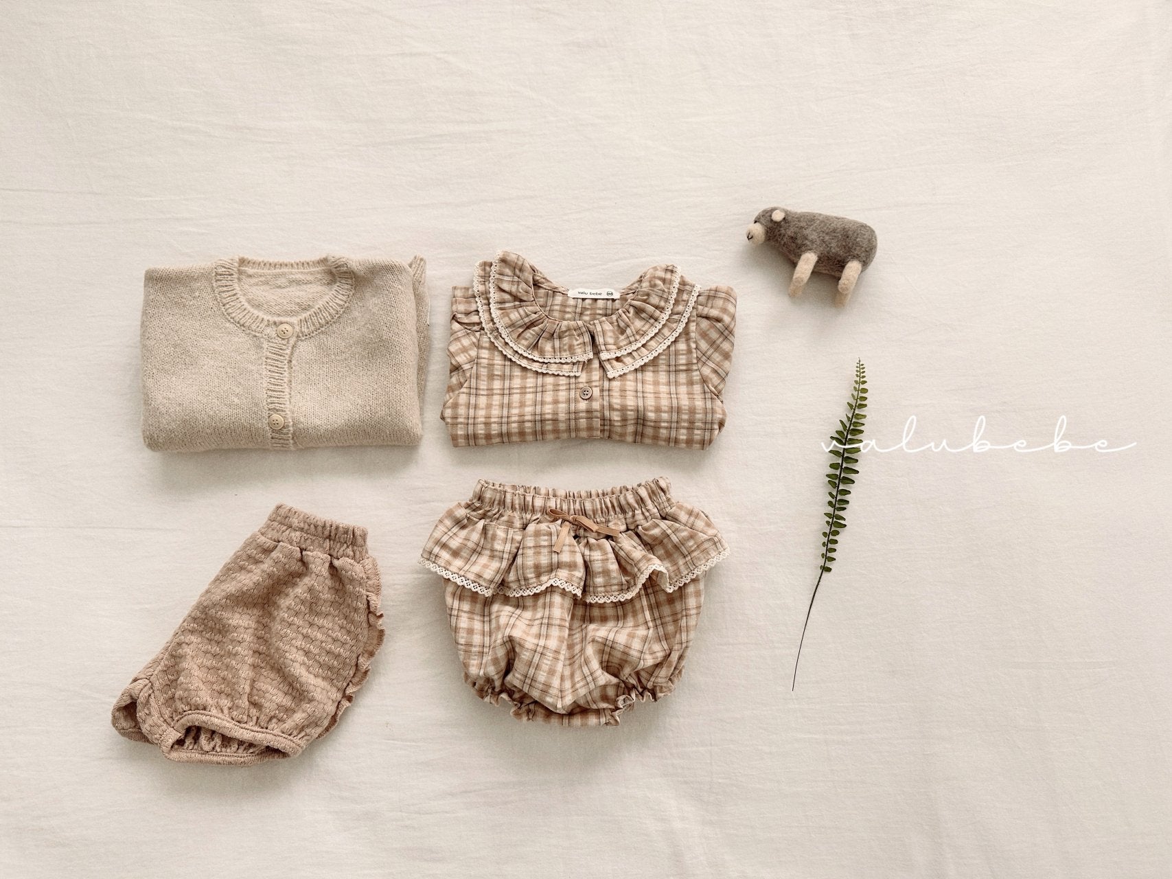 ［valubebe］Petit check frill blouse (baby)