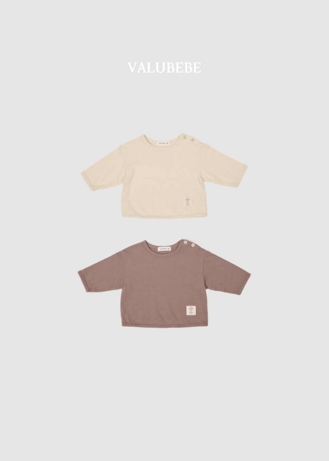 ［valubebe］Basic button tee
