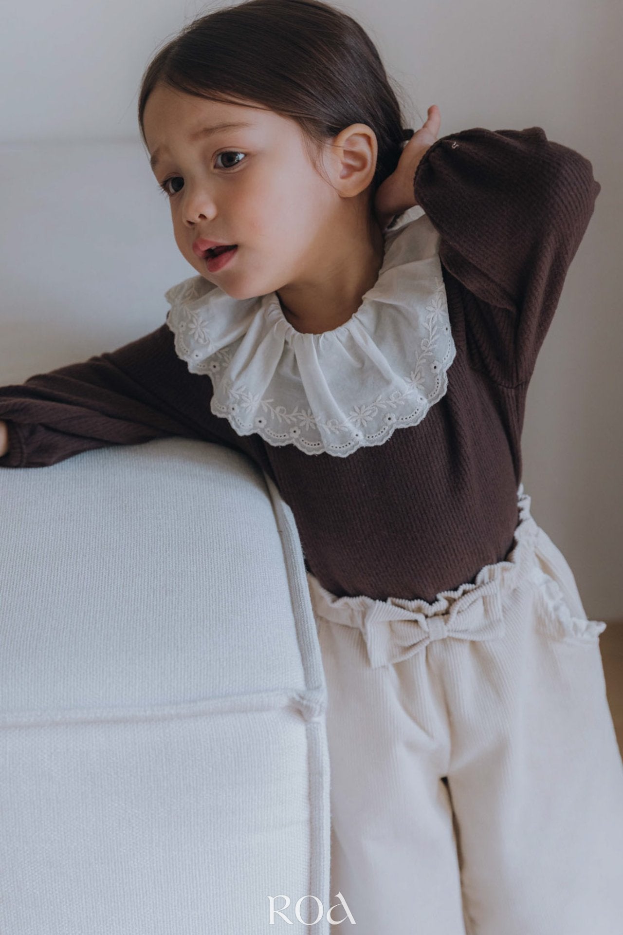 ［ROA］Lace collar tops