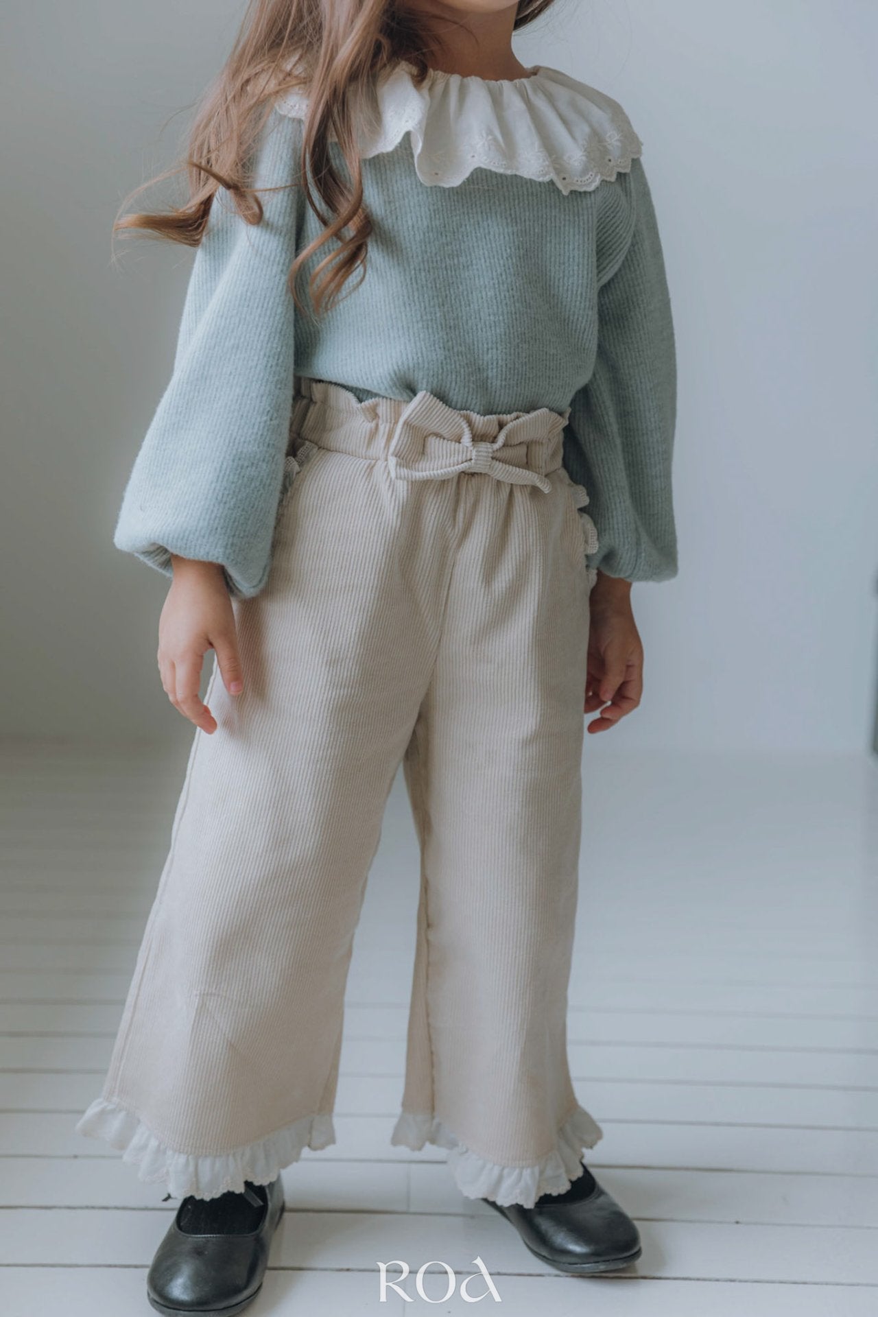 ［ROA］Lace collar tops