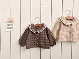 ［valubebe］Petit check frill blouse (baby)