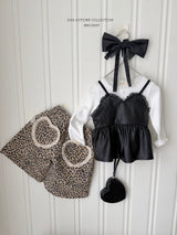 ［Melikey］Leopard heart bamuda pants